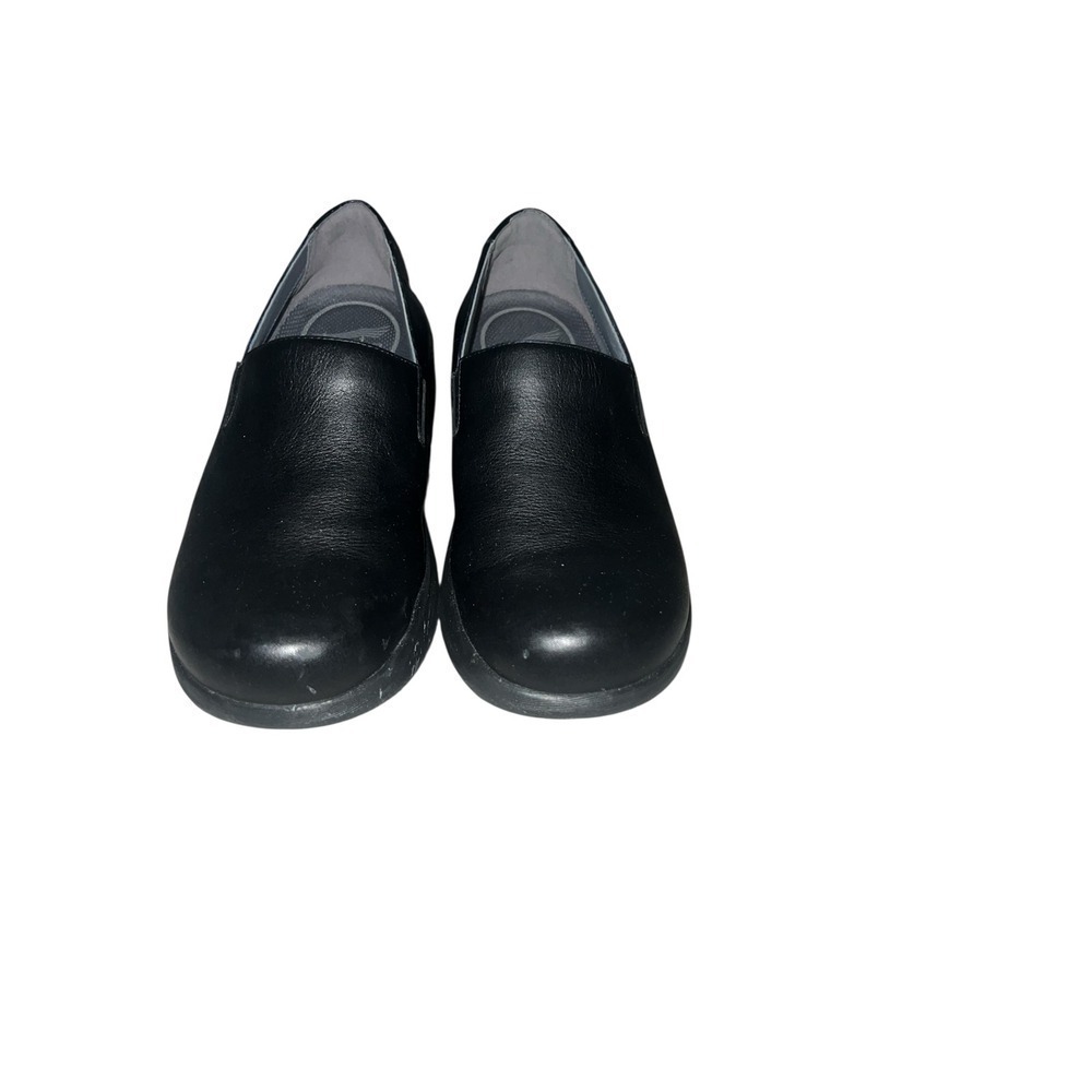 Dansko Jane Clog, black leather slip on work shoe, size 39  8.5 - 9